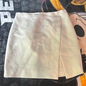 White House Black Market Cream Asymmetrical Pencil Skirt